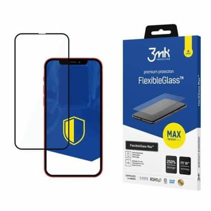 3MK FlexibleGlass Max iPhone 13 Pro Max 6,7" μαύρο, Υβριδικό Γυαλί με ενισχυμένες άκρες