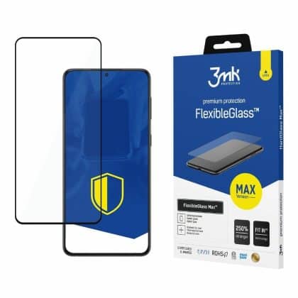 3MK FlexibleGlass Max Sam 22 Plus S906 Μαύρο, Υβριδικό Γυαλί με ενισχυμένες άκρες