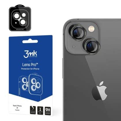3MK Lens Protection Pro για iPhone 14 6,1" Προστασία φακού με πλαίσιο συναρμολόγησης 1τμχ, γραφίτης
