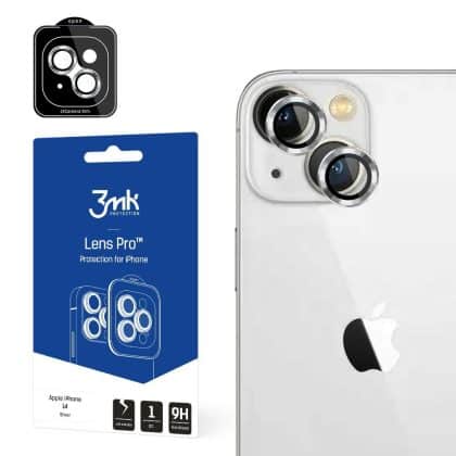 3MK Lens Protection Pro για iPhone 14 6,1" Προστασία φακού με πλαίσιο συναρμολόγησης 1τμχ, ασημί