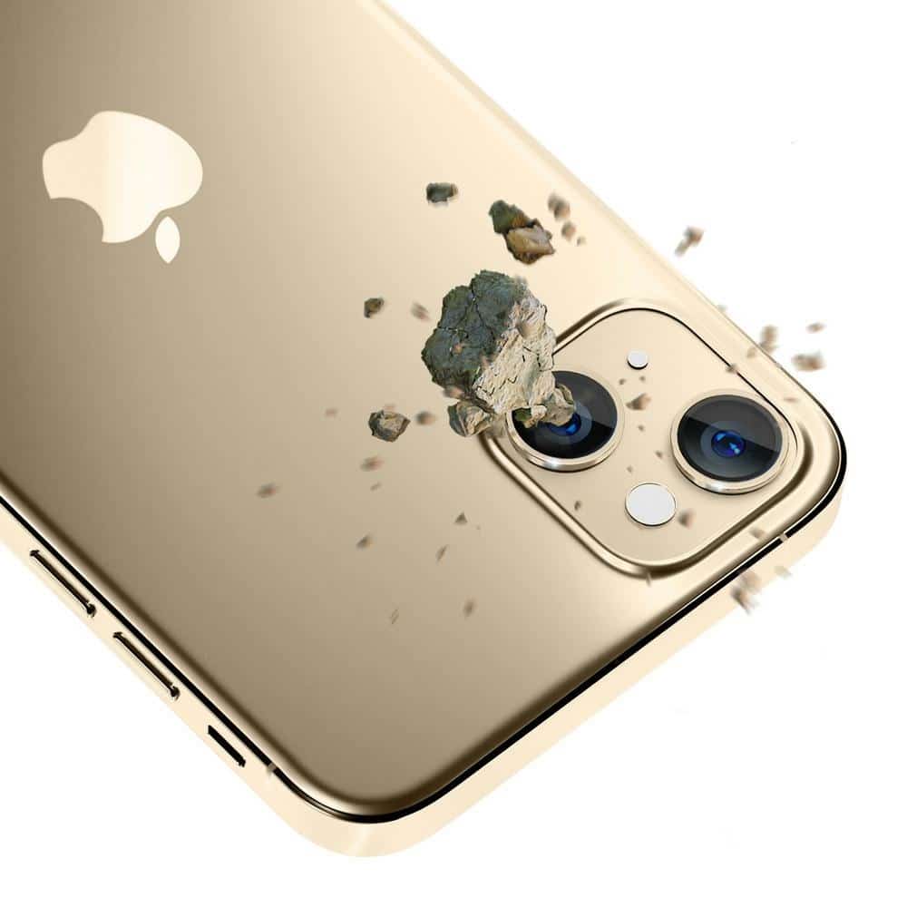 3MK Προστασία Φακού Pro για iPhone 14 Plus 6,7" με χρυσό πλαίσιο εγκατάστασης 1τμχ. - Image 3