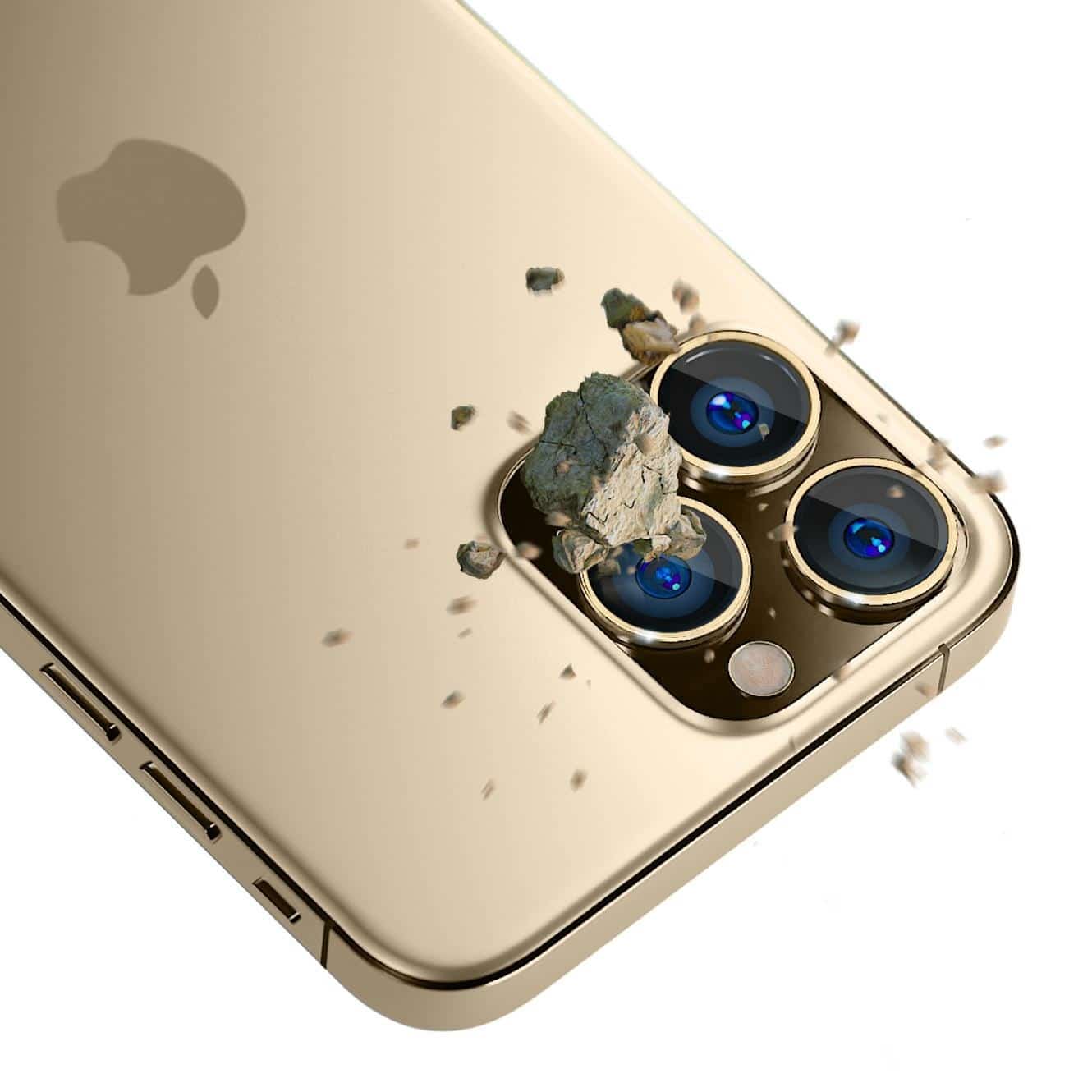 3MK Προστασία Φακού Pro για iPhone 14 Pro / 14 Pro Max με χρυσό πλαίσιο συναρμολόγησης 1τμχ. - Image 3