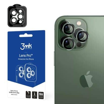 3MK Lens Protection Pro iPhone 13 Pro / 13 Pro Max Προστασία φακού με πλαίσιο συναρμολόγησης 1τμχ αλπικό πράσινο