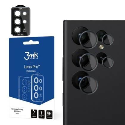 3MK Lens Protection Pro Sam S23 Ultra S918 Προστασία φακού με πλαίσιο συναρμολόγησης 1τμχ μαύρο