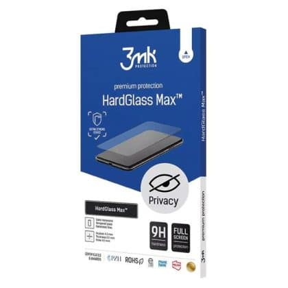 3MK HardGlass Max Privacy για iPhone 15 Plus 6.7" Fullscreen Glass, μαύρο