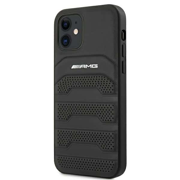 Mercedes Leather Debossed Lines - θήκη για Apple iPhone 12 mini - Μαύρο - Image 2
