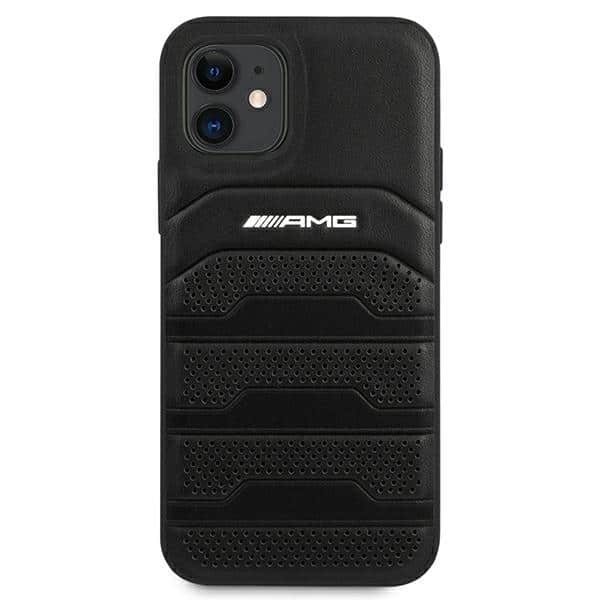 Mercedes Leather Debossed Lines - θήκη για Apple iPhone 12 mini - Μαύρο - Image 3