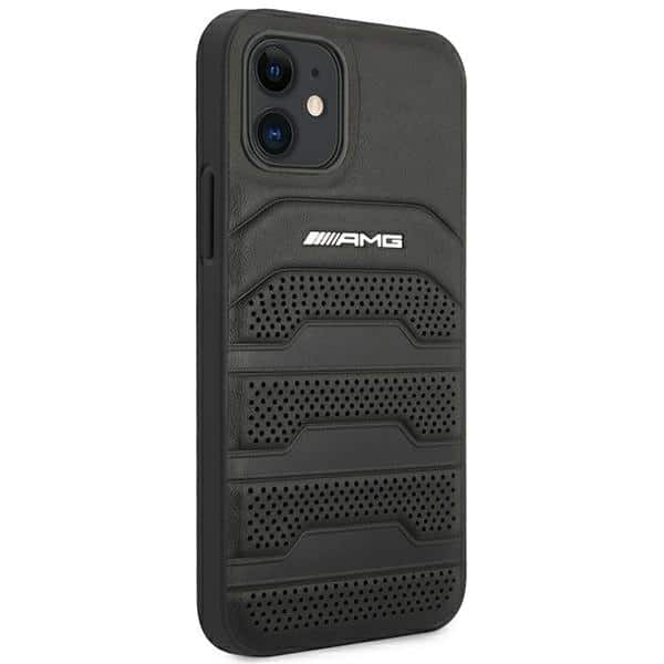 Mercedes Leather Debossed Lines - θήκη για Apple iPhone 12 mini - Μαύρο - Image 4