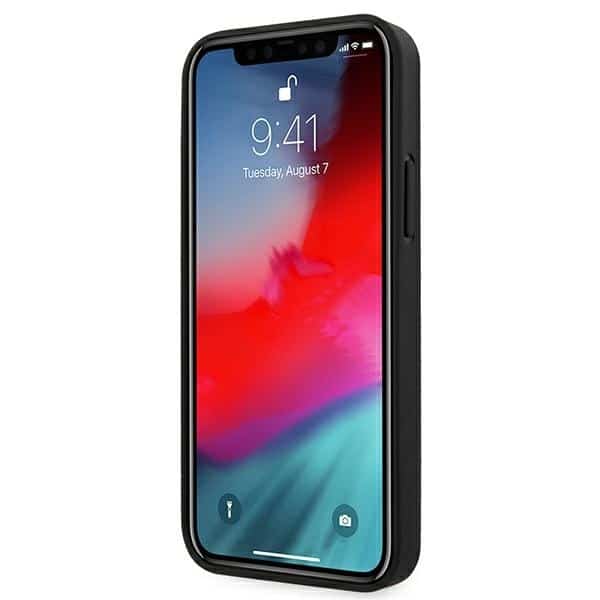 Mercedes Leather Debossed Lines - θήκη για Apple iPhone 12 mini - Μαύρο - Image 5