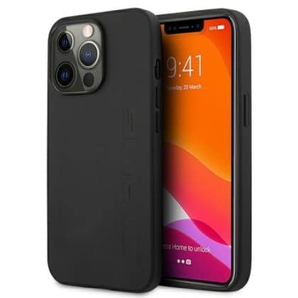 Mercedes Leather Hot Stamped - θήκη για Apple iPhone 13 Pro / - Μαύρο