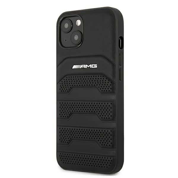 Mercedes Leather Debossed Lines - θήκη για Apple iPhone 13 mini - Μαύρο - Image 2