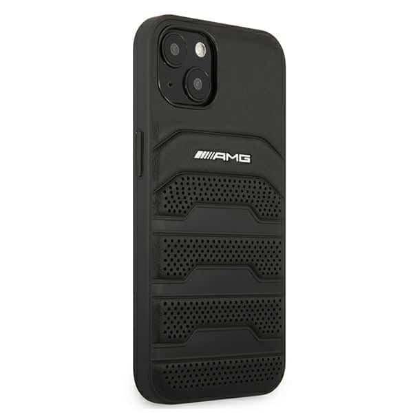Mercedes Leather Debossed Lines - θήκη για Apple iPhone 13 mini - Μαύρο - Image 4