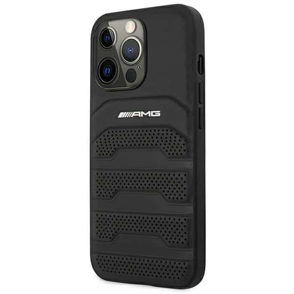 Mercedes Leather Debossed Lines - θήκη για Apple iPhone 14 Pro - Μαύρο - Image 2