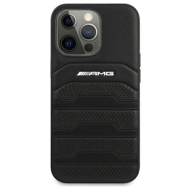 Mercedes Leather Debossed Lines - θήκη για Apple iPhone 14 Pro - Μαύρο - Image 3