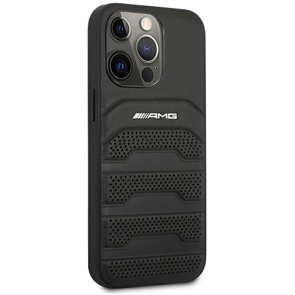 Mercedes Leather Debossed Lines - θήκη για Apple iPhone 14 Pro - Μαύρο - Image 4