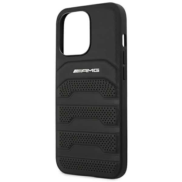 Mercedes Leather Debossed Lines - θήκη για Apple iPhone 14 Pro - Μαύρο - Image 6