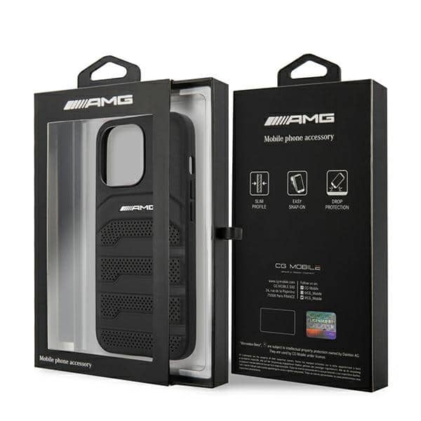 Mercedes Leather Debossed Lines - θήκη για Apple iPhone 14 Pro - Μαύρο - Image 8