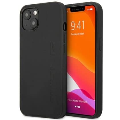 Mercedes Leather Hot Stamped - θήκη για Apple iPhone 14 Plus - Μαύρο