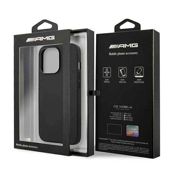 Mercedes Leather Hot Stamped - θήκη για Apple iPhone 14 Pro - Μαύρο - Image 8