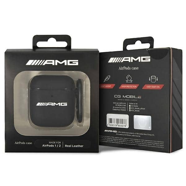 AMG AMA2SLWK Θήκη για AirPods Δέρμα Μαύρο - Image 3