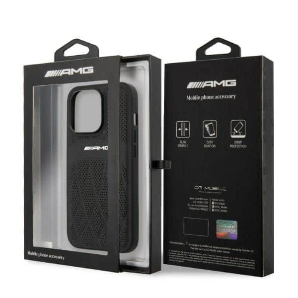 Mercedes Leather Curved Lines - θήκη για Apple iPhone 13 Pro / - Μαύρο - Image 8