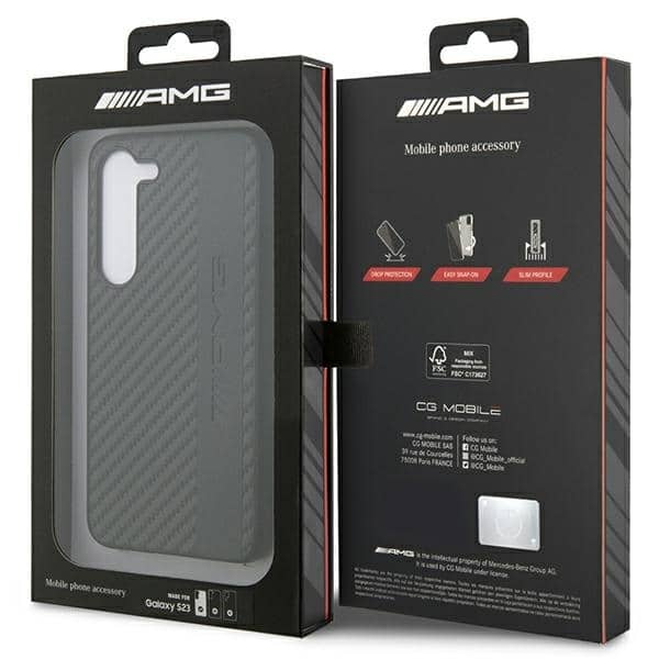 Mercedes Carbon Stripe&Embossed - θήκη για Samsung Galaxy S23 - Μαύρο - Image 8