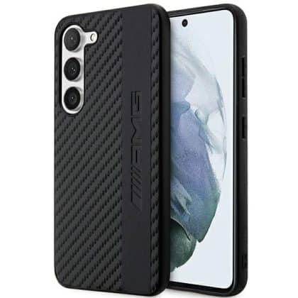 Mercedes Carbon Stripe&Embossed - θήκη για Samsung Galaxy S23+ - Μαύρο