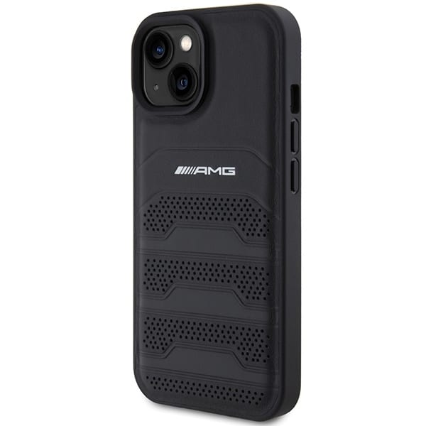 Mercedes Leather Debossed Lines - θήκη για Apple iPhone 15 Plus - Μαύρο - Image 2