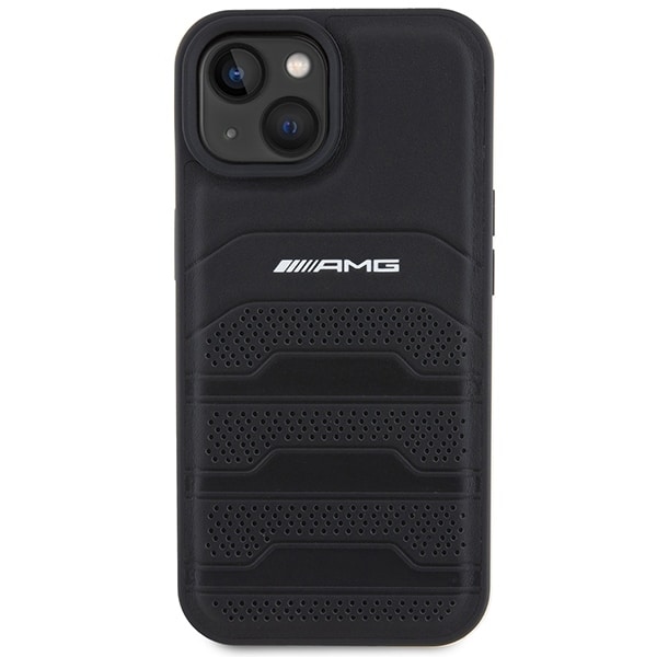 Mercedes Leather Debossed Lines - θήκη για Apple iPhone 15 Plus - Μαύρο - Image 3
