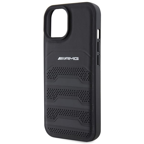 Mercedes Leather Debossed Lines - θήκη για Apple iPhone 15 Plus - Μαύρο - Image 6