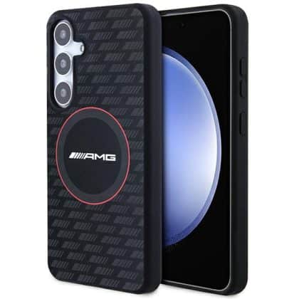 Mercedes Silicone Carbon Pattern MagSafe - θήκη για Samsung Galaxy S24 - Μαύρο