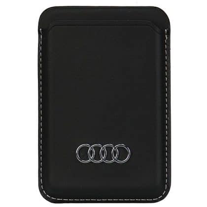Audi Συνθετικό Δερμάτινο Πορτοφόλι με Θέση για Κάρτες MagSafe AU-MSCH-Q3/D1-BK μαύρο