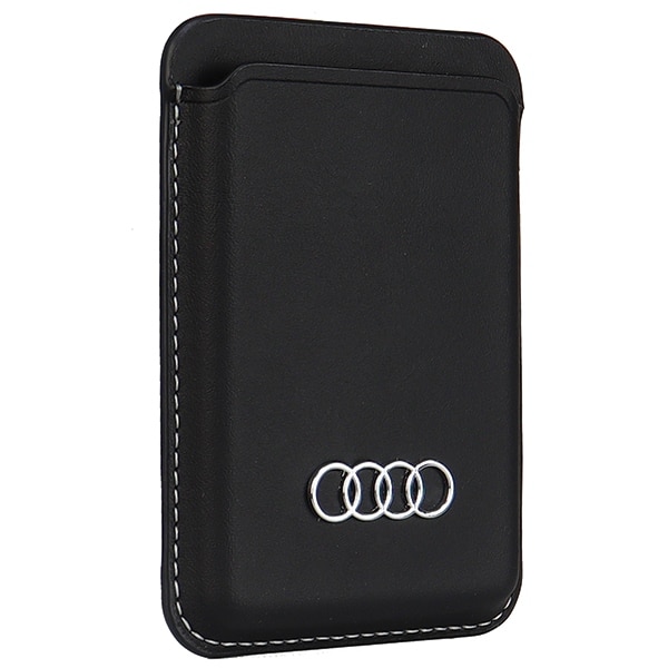 Audi Συνθετικό Δερμάτινο Πορτοφόλι με Θέση για Κάρτες MagSafe AU-MSCH-Q3/D1-BK μαύρο - Image 6