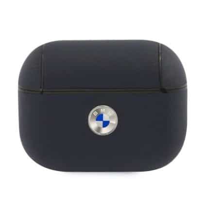 BMW BMAPSSLNA Θήκη για AirPods Pro από γνήσιο δέρμα με ασημένιο λογότυπο σε χρώμα γρανάτη/ναυτικό μπλε