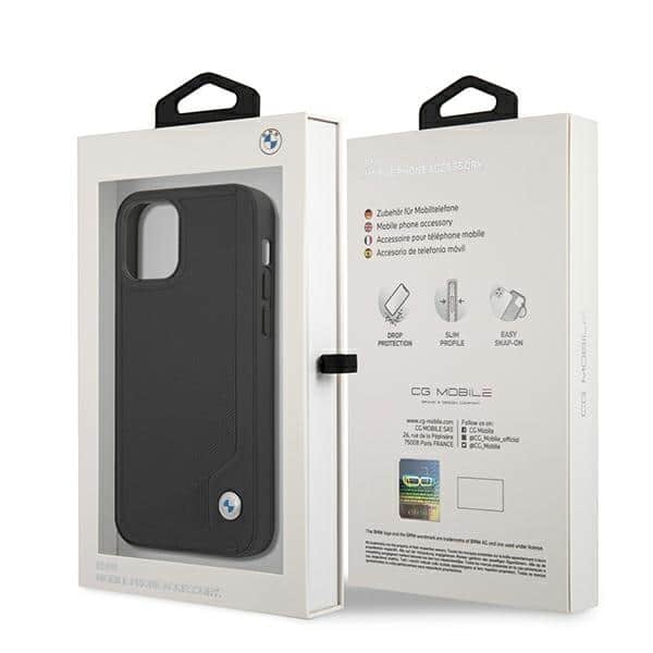 BMW Leather Deboss - θήκη για Apple iPhone 12 mini - Μαύρο - Image 8