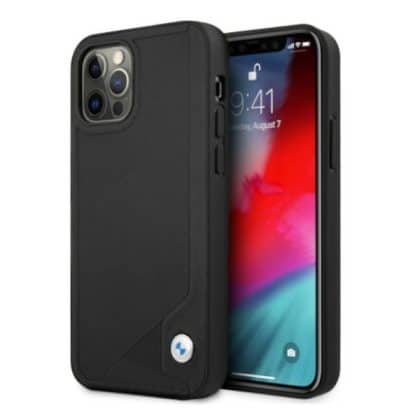 BMW Leather Deboss - θήκη για Apple iPhone 12/12 Pro - Μαύρο