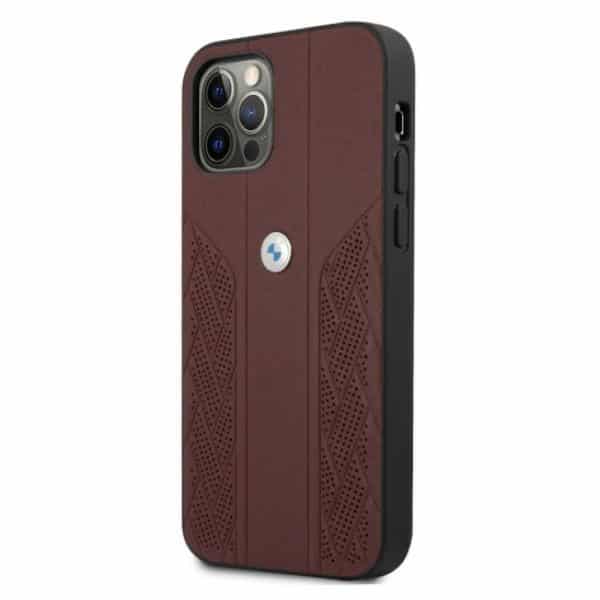 BMW Leather Curve Perforate - θήκη για Apple iPhone 12/12 Pro - Κόκκινο - Image 2