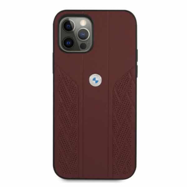 BMW Leather Curve Perforate - θήκη για Apple iPhone 12/12 Pro - Κόκκινο - Image 3