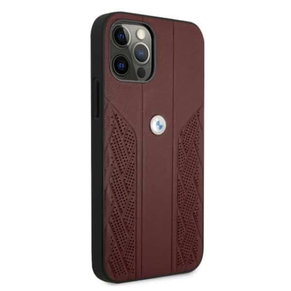 BMW Leather Curve Perforate - θήκη για Apple iPhone 12/12 Pro - Κόκκινο - Image 4