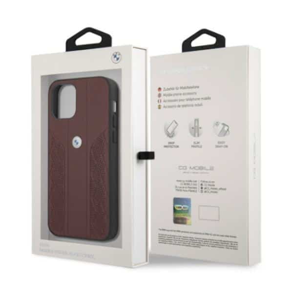 BMW Leather Curve Perforate - θήκη για Apple iPhone 12/12 Pro - Κόκκινο - Image 8