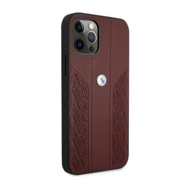 BMW Leather Curve Perforate - θήκη για Apple iPhone 12 Pro Max - Κόκκινο - Image 4