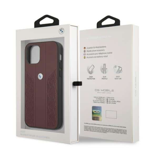 BMW Leather Curve Perforate - θήκη για Apple iPhone 12 Pro Max - Κόκκινο - Image 8