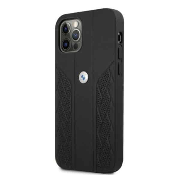 BMW Leather Curve Perforate - θήκη για Apple iPhone 12/12 Pro - Μαύρο - Image 2