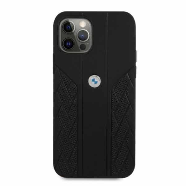 BMW Leather Curve Perforate - θήκη για Apple iPhone 12/12 Pro - Μαύρο - Image 3