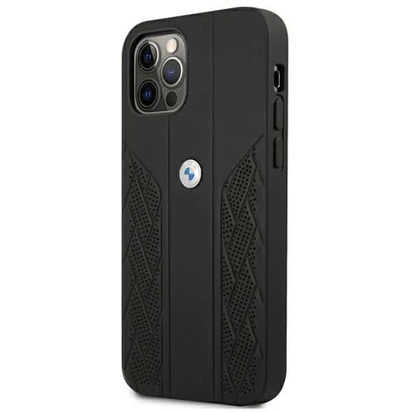 BMW Leather Curve Perforate - θήκη για Apple iPhone 12 Pro Max - Μαύρο - Image 2