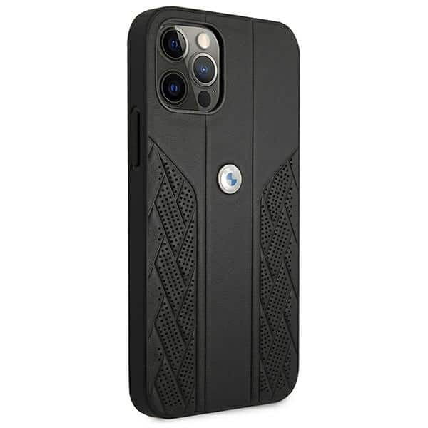 BMW Leather Curve Perforate - θήκη για Apple iPhone 12 Pro Max - Μαύρο - Image 4