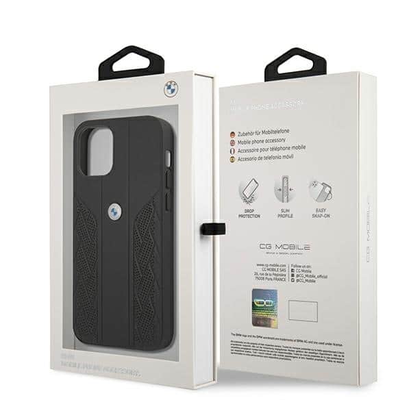 BMW Leather Curve Perforate - θήκη για Apple iPhone 12 Pro Max - Μαύρο - Image 8