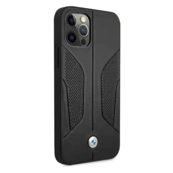 BMW Leather Perforate Sides - θήκη για Apple iPhone 12/12 Pro - Μαύρο - Image 4