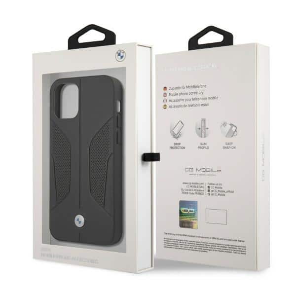 BMW Leather Perforate Sides - θήκη για Apple iPhone 12/12 Pro - Μαύρο - Image 8