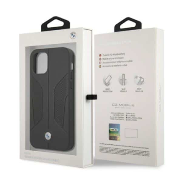 BMW Leather Perforate Sides - θήκη για Apple iPhone 12 Pro Max - Μαύρο - Image 8